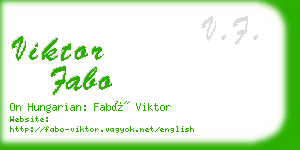 viktor fabo business card